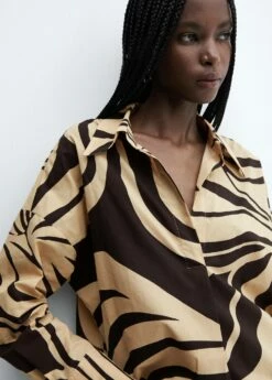 Chemise Oversize Imprimée -Promos Mango Boutique 57054016 07 D1