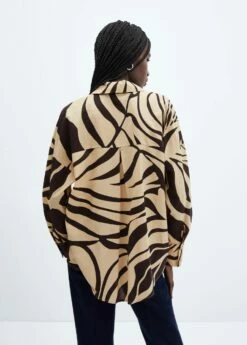 Chemise Oversize Imprimée -Promos Mango Boutique 57054016 07 R