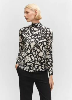 Blouse Col Montant Nœud