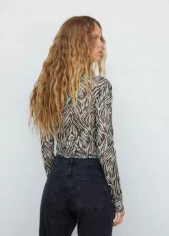 T-shirt Semi-transparent Imprimé Animal -Promos Mango Boutique 57054411 99 R