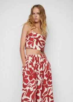 Jupe évasée Imprimée -Promos Mango Boutique 57055789 76 D1