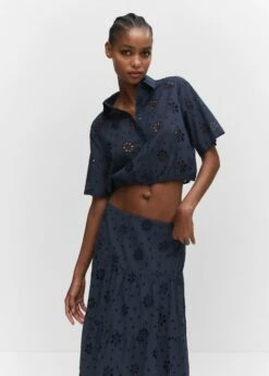 Jupe Brodée évasée 11 Jupe Brodée évasée -Promos Mango Boutique 57055793 56 D1