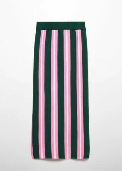 Jupe Maille Rayures -Promos Mango Boutique 57055811 85 B