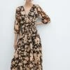 Robe Fluide à Imprimé Floral -Promos Mango Boutique 57055981 08