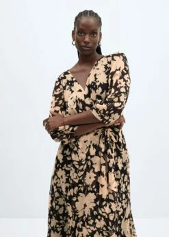 Robe Fluide à Imprimé Floral -Promos Mango Boutique 57055981 08 D5