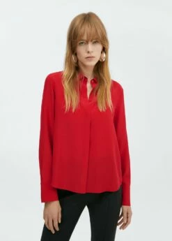 Chemise Soie Boutons Dissimulés 32 Chemise Soie Boutons Dissimulés -Promos Mango Boutique 57055983 70