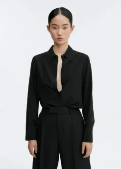 Chemise Soie Boutons Dissimulés 26 Chemise Soie Boutons Dissimulés -Promos Mango Boutique 57055983 99