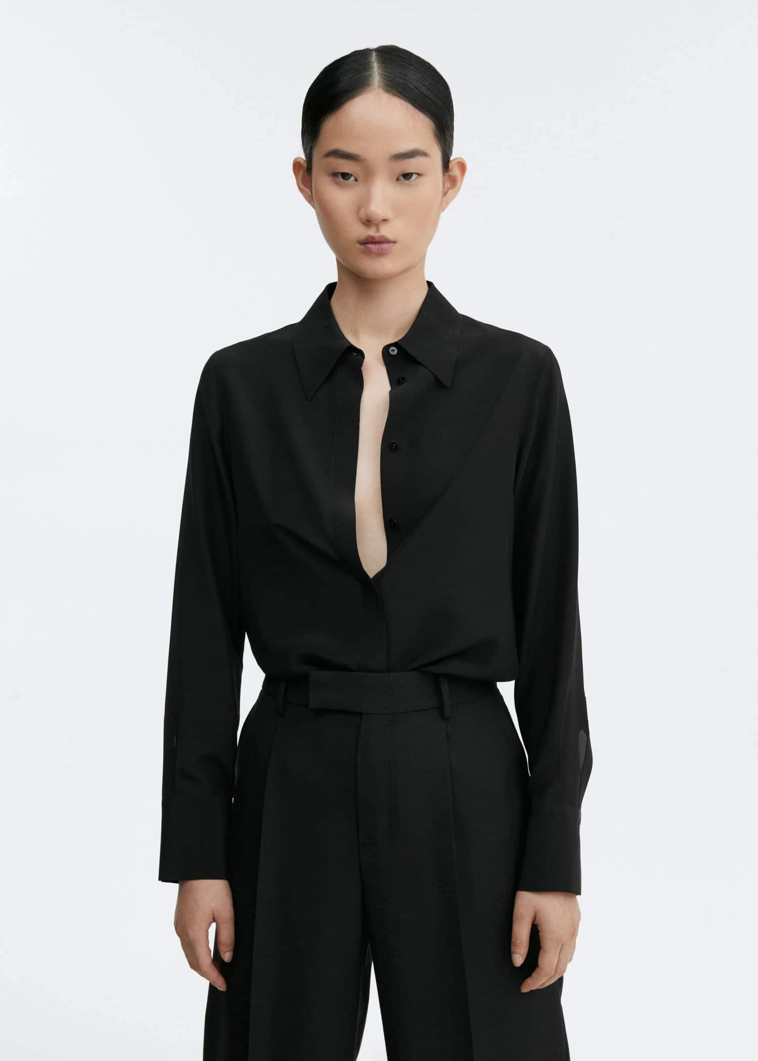 Chemise Soie Boutons Dissimulés 9 Chemise Soie Boutons Dissimulés – Image 7