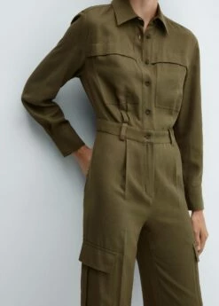 Combinaison Coton Poches -Promos Mango Boutique 57056001 37 D6