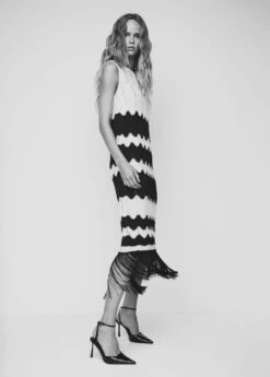 Robe Base Frangée -Promos Mango Boutique 57056308 05 D2