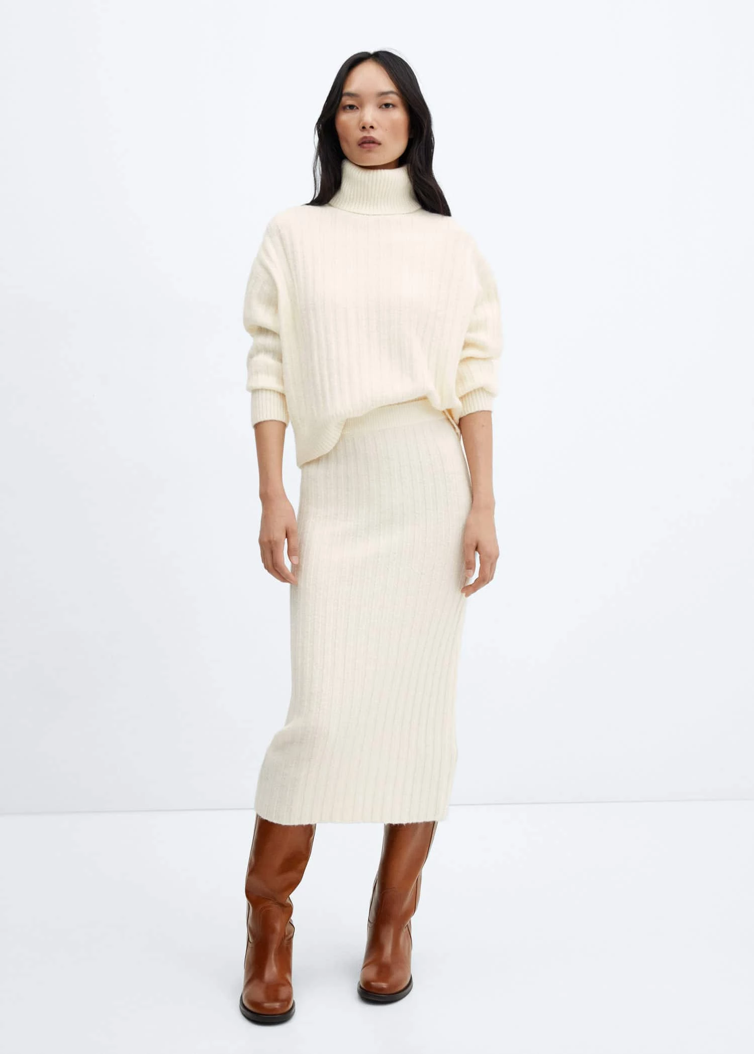 Jupe Midi Côtelée 4 Jupe Midi Côtelée – Image 2