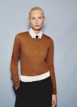 Cardigan Coton Boutons -Promos Mango Boutique 57057748 17 D6