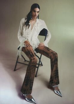 Chemise Gaze Volants -Promos Mango Boutique 57057758 05 D6