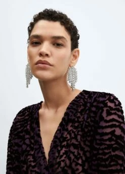 Blouse Semi-transparente Velours -Promos Mango Boutique 57058270 99 D1