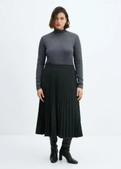 Jupe Plissée à Carreaux -Promos Mango Boutique 57058271 99 D3