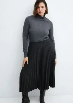 Jupe Plissée à Carreaux -Promos Mango Boutique 57058271 99 D4