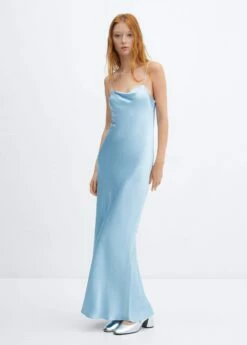 Robe Satinée Bretelles -Promos Mango Boutique 57058277 50 99999999 01