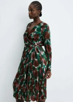 Robe Cache-cœur Plissée -Promos Mango Boutique 57058278 43 D4