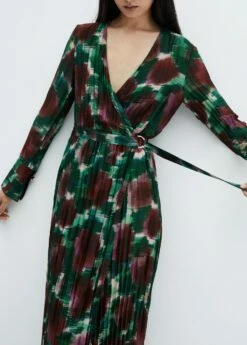 Robe Cache-cœur Plissée -Promos Mango Boutique 57058278 43 D6