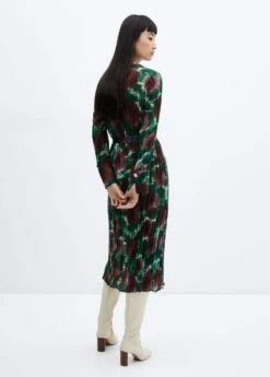 Robe Cache-cœur Plissée -Promos Mango Boutique 57058278 43 R