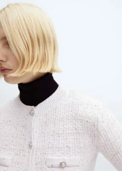 Cardigan Tweed Bouton Bijou -Promos Mango Boutique 57059088 05 D1