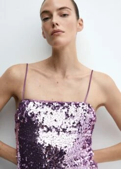 Robe Courte Sequins -Promos Mango Boutique 57059102 61 D1