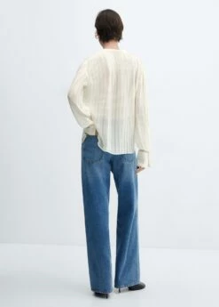 Blouse Plissée Semi-transparente 14 Blouse Plissée Semi-transparente -Promos Mango Boutique 57059111 05 R