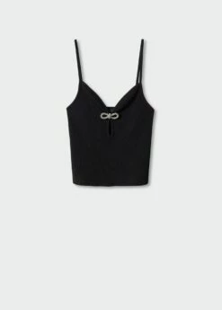 Top Maille Détail Strass -Promos Mango Boutique 57062516 99 B