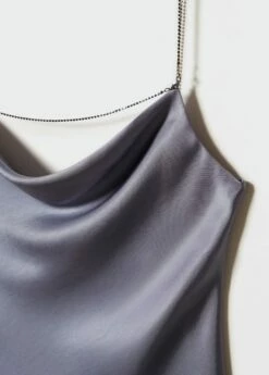 Top Satin Col Bénitier -Promos Mango Boutique 57062884 92 D8