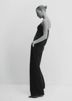 Top Satin Col Bénitier -Promos Mango Boutique 57062884 99 D2