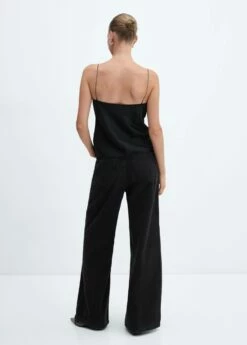 Top Satin Col Bénitier -Promos Mango Boutique 57062884 99 R