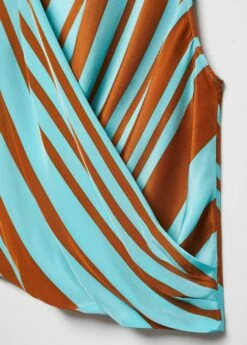 Chemisier Cache-cœur à Rayures -Promos Mango Boutique 57062889 46 D8