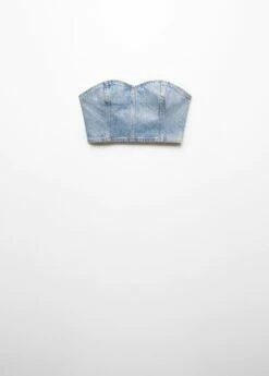 Top Style Corset En Jean Détails Brillants -Promos Mango Boutique 57062894 TM B
