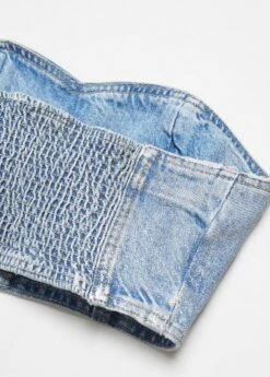 Top Style Corset En Jean Détails Brillants -Promos Mango Boutique 57062894 TM D8