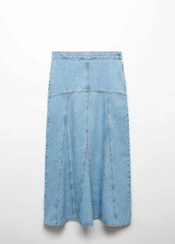 Jupe Longue En Jean Coutures 17 Jupe Longue En Jean Coutures -Promos Mango Boutique 57062896 TC B