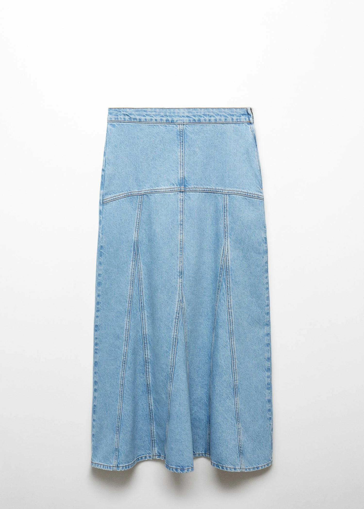 Jupe Longue En Jean Coutures 10 Jupe Longue En Jean Coutures – Image 8