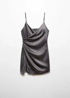 Robe Courte Drapée Cache-cœur -Promos Mango Boutique 57063805 93 B