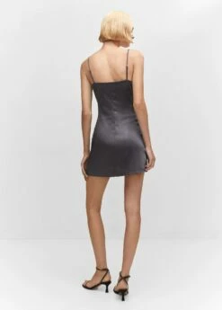 Robe Courte Drapée Cache-cœur -Promos Mango Boutique 57063805 93 R