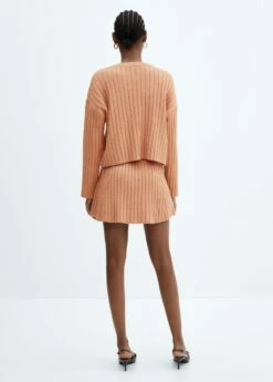 Jupe évasée Maille Côtelée -Promos Mango Boutique 57065808 26 R