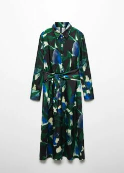 Robe Chemisier Imprimée -Promos Mango Boutique 57065812 43 B