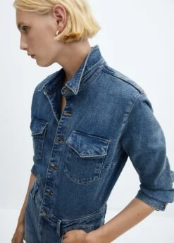 Combi-pantalon En Jean -Promos Mango Boutique 57065968 DI D1