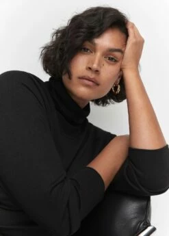 Pull-over Maille Fine Col Roulé -Promos Mango Boutique 57065972 99 D4