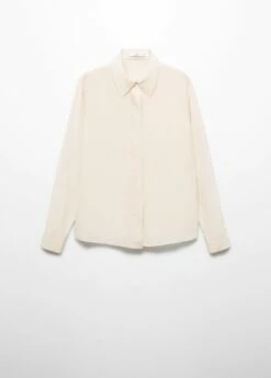 Chemise Soie Coutures Linéaires -Promos Mango Boutique 57065976 02 B