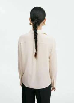 Chemise Soie Coutures Linéaires -Promos Mango Boutique 57065976 02 R