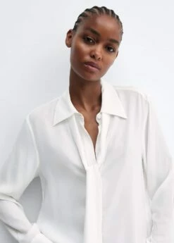 Chemisier à Ruban Dans Le Cou -Promos Mango Boutique 57065982 01 D1