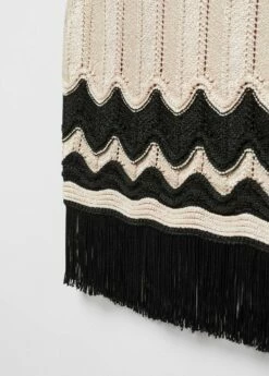 Top Maille Détail Franges -Promos Mango Boutique 57066308 05 D8