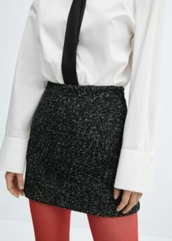 Jupe Tweed Chinée -Promos Mango Boutique 57067731 99 D6