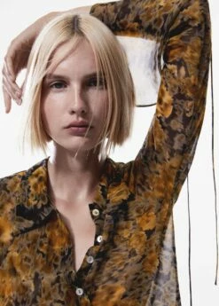 Chemise Imprimée Semi-transparente 12 Chemise Imprimée Semi-transparente -Promos Mango Boutique 57067759 30 D1