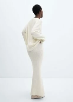 Jupe Longue Maille -Promos Mango Boutique 57068273 01 R