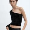 Top Velours Strass -Promos Mango Boutique 57069098 99